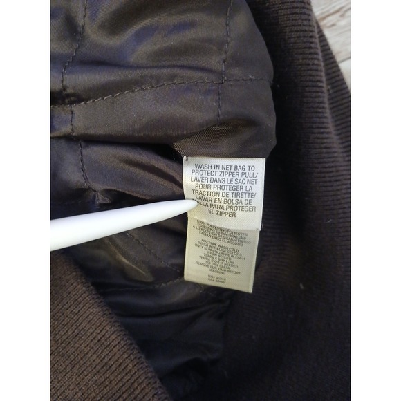 Juicy Couture Brown Down Puffer Jacket Gold Snaps Size Large Y2K Winter - Picture 8 of 9